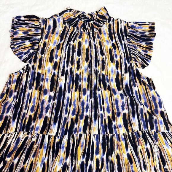 Corey Lynn Calter Aurora Top Drizzle Stripe Ruffle Flutter Sleeve Women’s XS - Picture 6 of 14